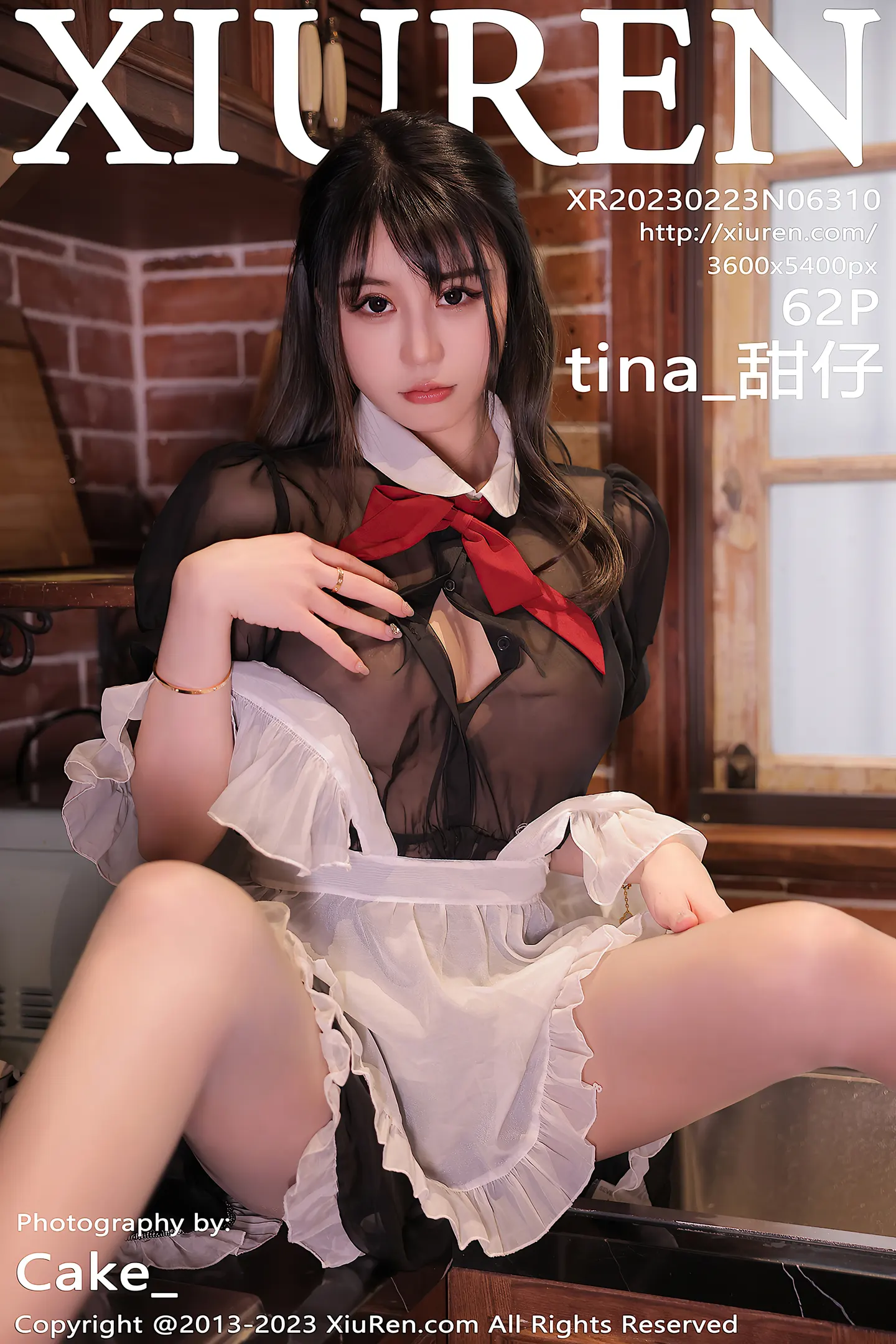 [XiuRen秀人网]No.6310_模特tina_甜仔性感真空女仆装配超薄灰丝袜秀凹凸身材诱惑写真62P-秀人网 - XiuRen.Space